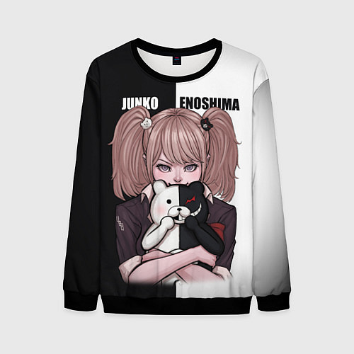Мужской свитшот MONOKUMA JUNKO / 3D-Черный – фото 1