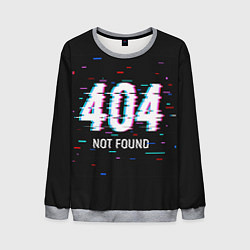 Свитшот мужской Глитч 404, цвет: 3D-меланж