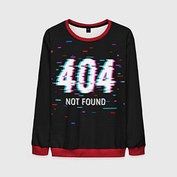 Свитшот мужской Глитч 404, цвет: 3D-красный