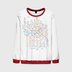 Мужской свитшот Схема метро, МЦК, МЦД 2021