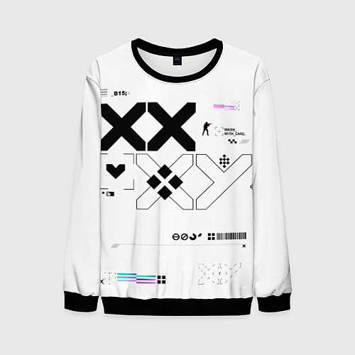 Мужской свитшот Desert Eagle: Printstream White / 3D-Черный – фото 1