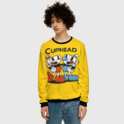 Свитшот мужской CUPHEAD, цвет: 3D-черный — фото 2
