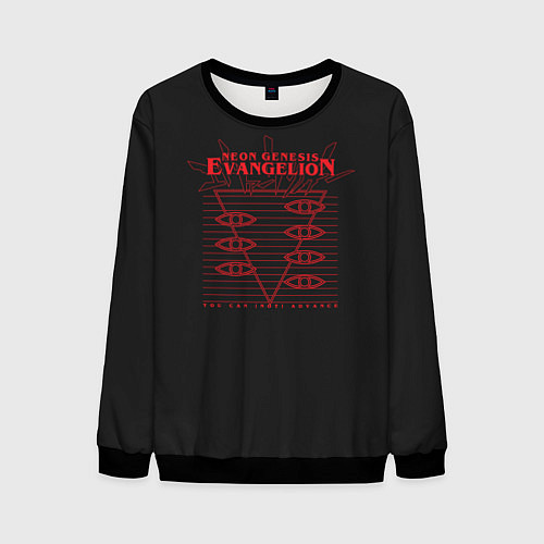 Мужской свитшот Evangelion Neon Genesis / 3D-Черный – фото 1