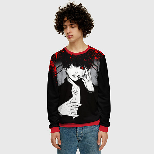 Мужской свитшот ТОКИЙСКИЙ ГУЛЬ TOKYO GHOUL / 3D-Красный – фото 3