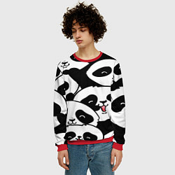 Свитшот мужской Панды, цвет: 3D-красный — фото 2