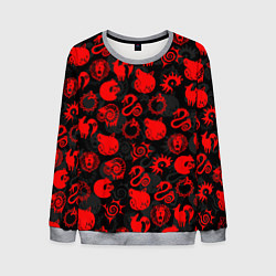 Свитшот мужской СИМВОЛЫ ГРЕХОВ 7 DEADLY SINS, цвет: 3D-меланж