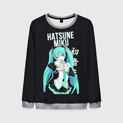 Свитшот мужской Hatsune Miku Хацунэ Мику, цвет: 3D-меланж