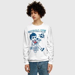 Свитшот мужской Yakuza Karaoke, цвет: 3D-белый — фото 2