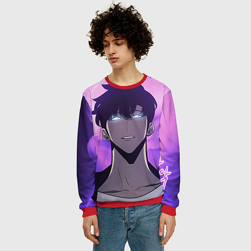 Мужской свитшот Поднятие уровня в одиночку / 3D-Красный – фото 3