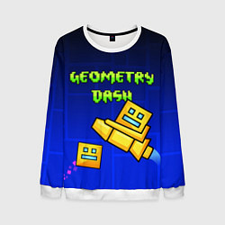 Свитшот мужской Geometry Dash, цвет: 3D-белый