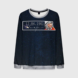 Свитшот мужской Гагарин автограф, цвет: 3D-меланж