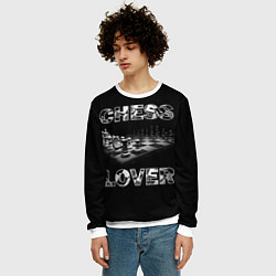 Свитшот мужской Chess Lover Любитель шахмат, цвет: 3D-белый — фото 2