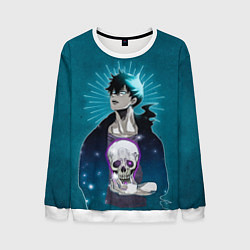 Свитшот мужской Jin-Woo and skull, цвет: 3D-белый
