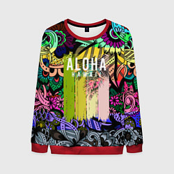 Свитшот мужской АЛОХА ГАВАЙИ ALOHA HAWAII, цвет: 3D-красный