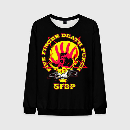 Мужской свитшот Five Finger Death Punch FFDP / 3D-Черный – фото 1