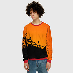 Свитшот мужской Хэллоуин, цвет: 3D-красный — фото 2