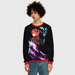 Свитшот мужской ТАРТАЛЬЯ - GENSHIN IMPACT NEON, цвет: 3D-красный — фото 2