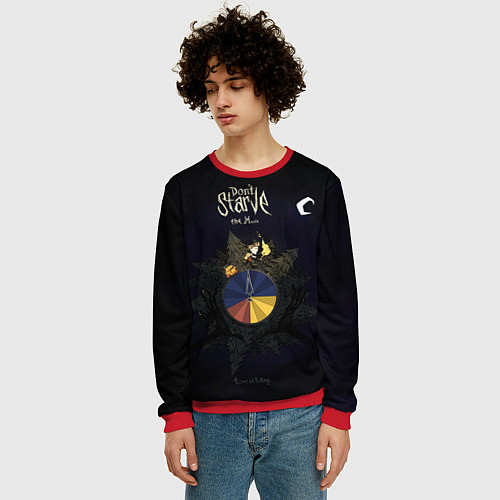 Мужской свитшот Двигайся и не голодай / 3D-Красный – фото 3