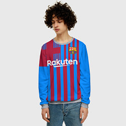 Свитшот мужской Домашняя форма ФК «Барселона», цвет: 3D-меланж — фото 2