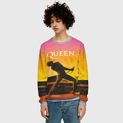 Свитшот мужской Queen Freddie Mercury Z, цвет: 3D-меланж — фото 2