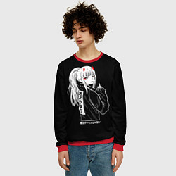 Свитшот мужской Зеро Ту показывает палец, цвет: 3D-красный — фото 2