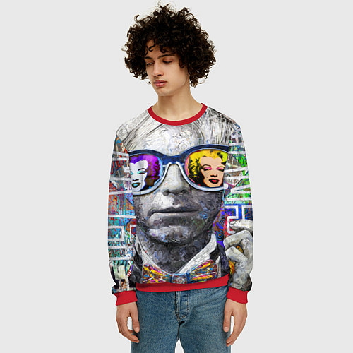 Мужской свитшот Andy Warhol Энди Уорхол / 3D-Красный – фото 3