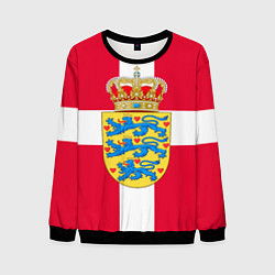 Мужской свитшот Дания Герб и флаг Дании