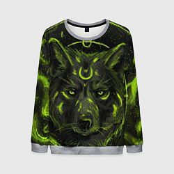 Свитшот мужской Эзотерический Волк, цвет: 3D-меланж