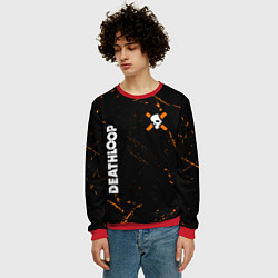 Свитшот мужской Deathloop - Skull - Grunge, цвет: 3D-красный — фото 2
