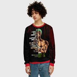 Свитшот мужской Зоро окровавленный One Piece, цвет: 3D-красный — фото 2