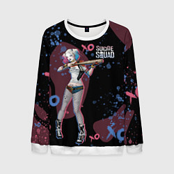 Свитшот мужской Art Harley Quinn SS 2016, цвет: 3D-белый