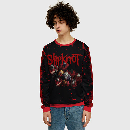 Мужской свитшот SLIPKNOT СЛИПКНОТ Z / 3D-Красный – фото 3