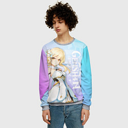 Свитшот мужской Genshin Impact Путешественница, цвет: 3D-меланж — фото 2