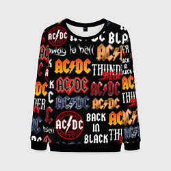 Свитшот мужской AC DC LOGOBOMBING, цвет: 3D-черный