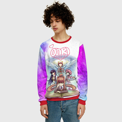 Мужской свитшот Doki Doki Доки Доки Z / 3D-Красный – фото 3