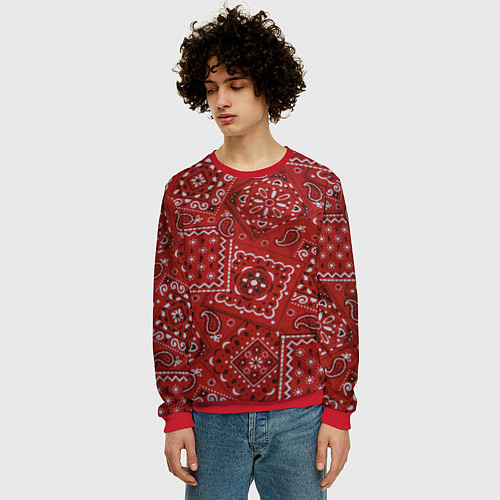 Мужской свитшот БЛАДС BLOODS / 3D-Красный – фото 3