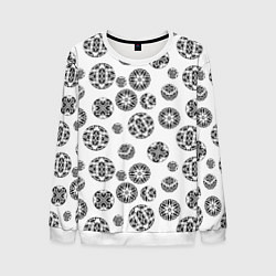 Мужской свитшот Черно-белый геометрический узор