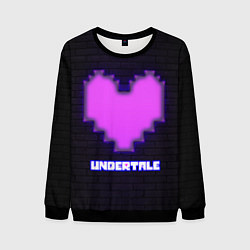 Свитшот мужской UNDERTALE PURPLE HEART, цвет: 3D-черный