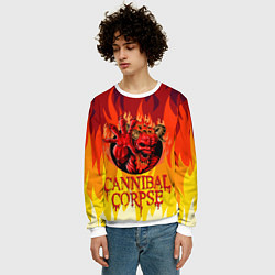 Свитшот мужской Cannibal Corpse Труп Канниба, цвет: 3D-белый — фото 2