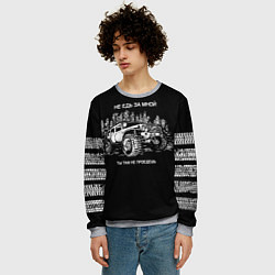 Свитшот мужской НЕ ЕДЬ ЗА МНОЙ, цвет: 3D-меланж — фото 2