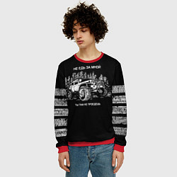 Свитшот мужской НЕ ЕДЬ ЗА МНОЙ, цвет: 3D-красный — фото 2