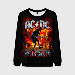 Свитшот мужской ACDC HELLS BELLS, цвет: 3D-черный