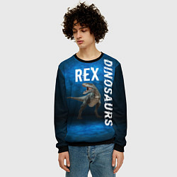 Свитшот мужской Dinosaurs Rex 3D, цвет: 3D-черный — фото 2