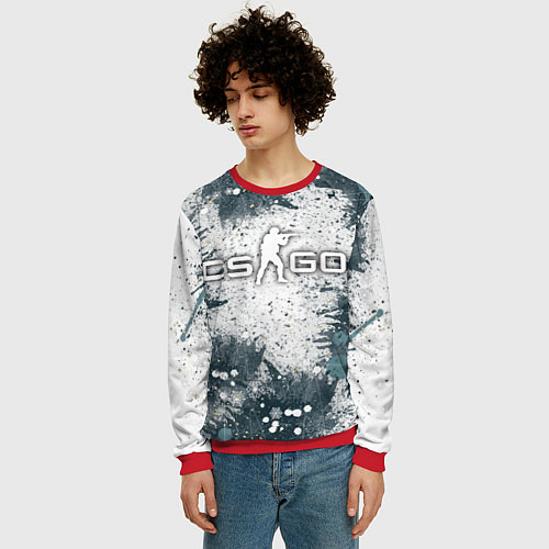 Мужской свитшот CS GO - Контра / 3D-Красный – фото 3