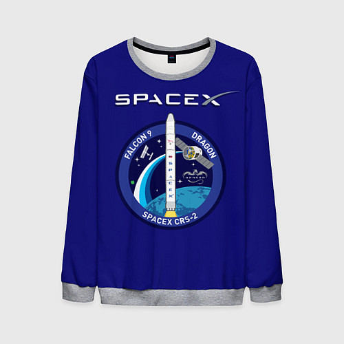 Мужской свитшот Space X / 3D-Меланж – фото 1