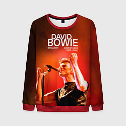 Свитшот мужской Brilliant Live Adventures - David Bowie, цвет: 3D-красный
