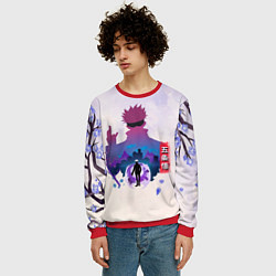 Свитшот мужской Годжо Сатору Магическая битва, цвет: 3D-красный — фото 2