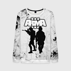 Свитшот мужской Arma Арма,Tactical Simulator, цвет: 3D-белый