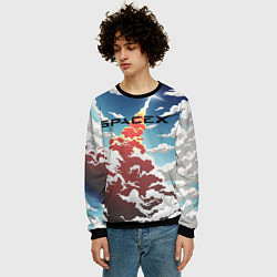 Свитшот мужской Ракета SpaceX, цвет: 3D-черный — фото 2