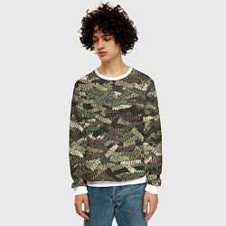 Свитшот мужской Именной камуфляж Колян, цвет: 3D-белый — фото 2